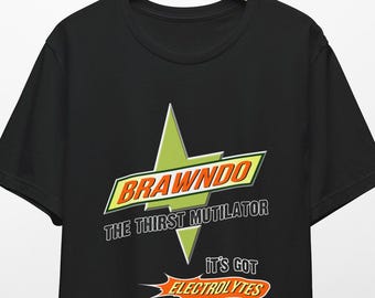 Camiseta BRAWNDO El Mutilador de la Sed Parodia de la Idiocracia de Brawndo Tiene Electrolitos