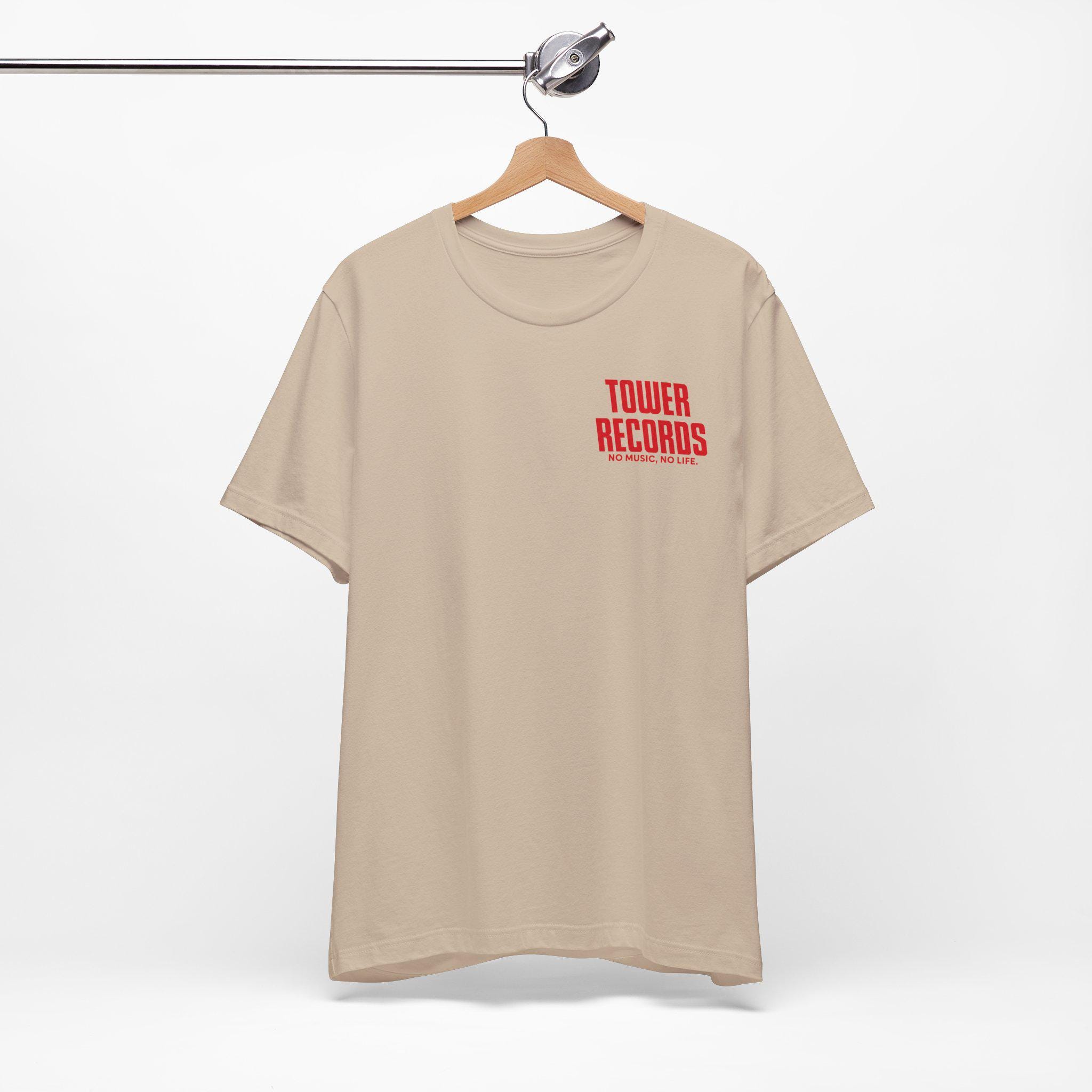 Tower Records T-shirt, Front and Back Print, Defunct Music Store