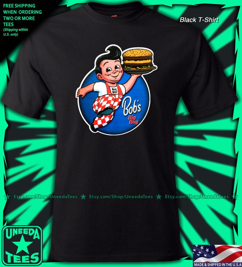 Bobs Big Boy Burgers tshirt Hamburger Restaurant Diner Small Etsy