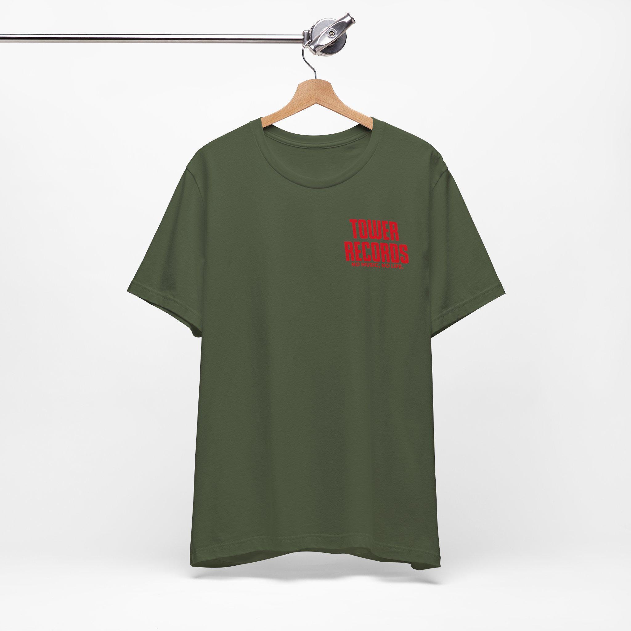 Tower Records T-shirt, Front and Back Print, Defunct Music Store