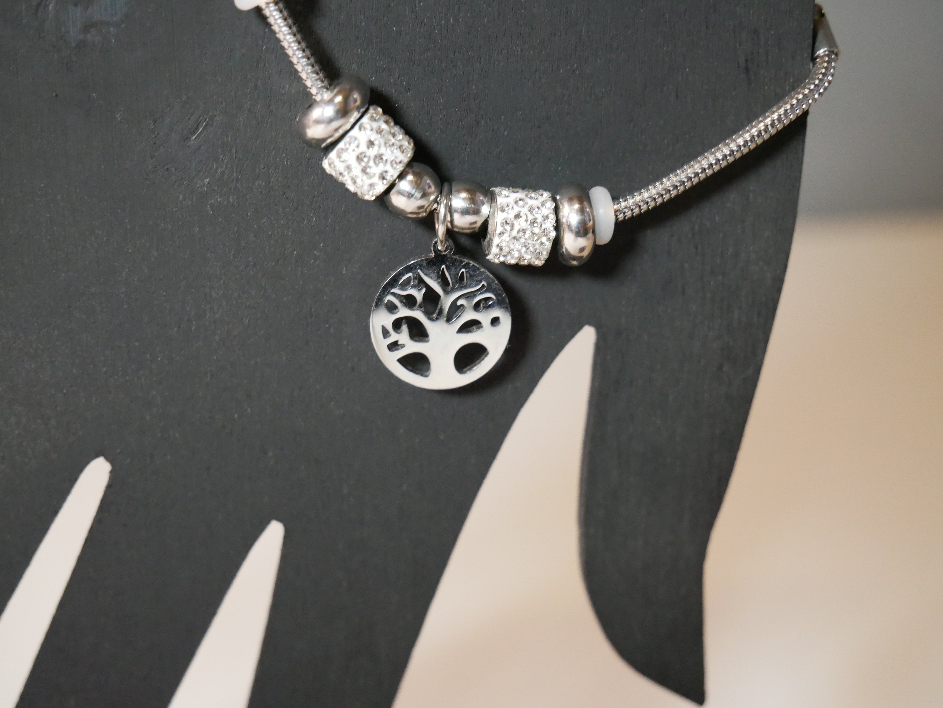 Bracciale Donna Albero Della Vita Regolabile Con Zirconi – Acciaio Inossidabile 304 - 2