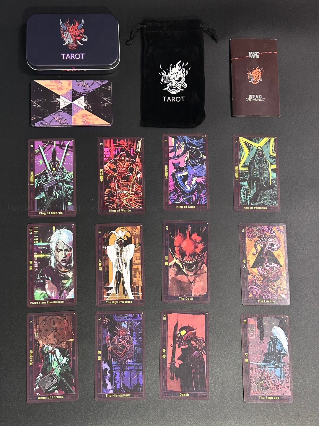 Cyberpunk Tarot Cards, 22 Oracle Cards,29tarot Cards,art Tarot Deck
