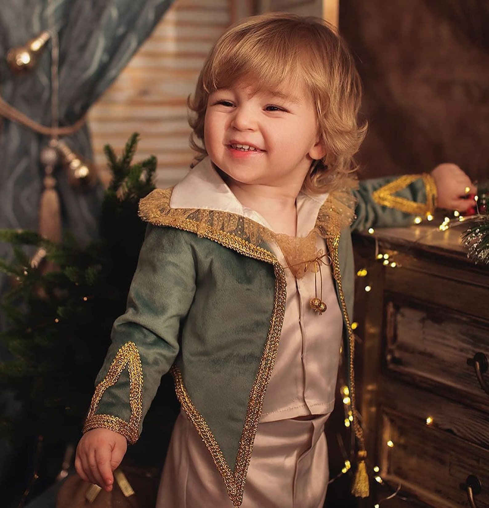 Little Prince costume Cosplay outfit Velvet suit for baby boy Etsy