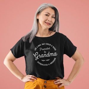 Promoted to Grandpa and Grandma Matching Tshirts, Gift for New Grandparents, Pregnancy Announcement to Grandma and Grandpa, Baby Reveal image 3
