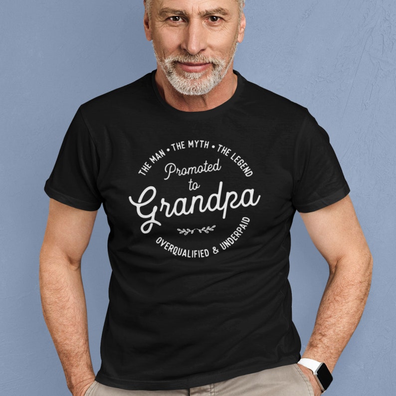 Promoted to Grandpa and Grandma Matching Tshirts, Gift for New Grandparents, Pregnancy Announcement to Grandma and Grandpa, Baby Reveal image 2