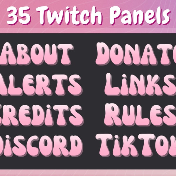 35 Pink Cute Twitch Panels - Simple, Minimal and Cute Pink Panels - Twitch Panels Cute - Pastel Aesthetic - twitch panels pink