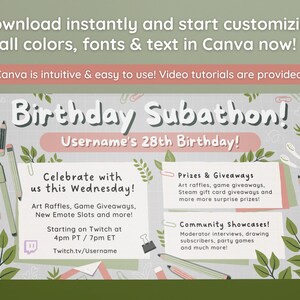 Plants Lofi Desk Twitch Subathon Social Media Package | Twitch Event ...