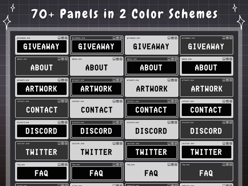 Twitch Overlay Stream Paket - Dark Retro Lofi Schwarz & Weiß Ästhetik - Animiertes Twitch Overlay Lofi Twitch Overlay für Windows-Warnungen Bild 4