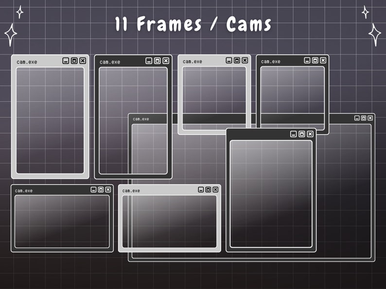 Twitch Overlay Stream Paket - Dark Retro Lofi Schwarz & Weiß Ästhetik - Animiertes Twitch Overlay Lofi Twitch Overlay für Windows-Warnungen Bild 5