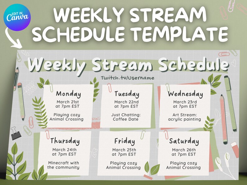 Cozy Plants Lofi Desk Twitch Youtube Weekly Stream Schedule | Social ...