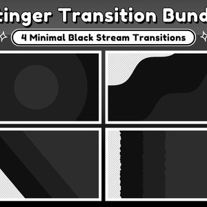 Twitch Stinger Transition - BLACK AESTHETIC - Twitch Transition Black - Minimalistic Twitch Stinger Transition Black