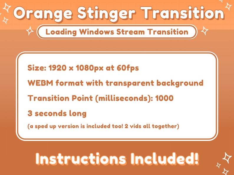 Twitch Stinger Transition Orange Retro Lofi Windows Aesthetic, Computer UI Twitch Transition Orange Peach Orange Stinger Transition image 2