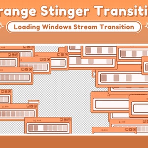 Twitch Stinger Transition Orange Retro Lofi Windows Aesthetic, Computer UI Twitch Transition Orange Peach Orange Stinger Transition image 6