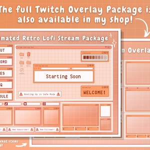 Twitch Stinger Transition Orange Retro Lofi Windows Aesthetic, Computer UI Twitch Transition Orange Peach Orange Stinger Transition image 7