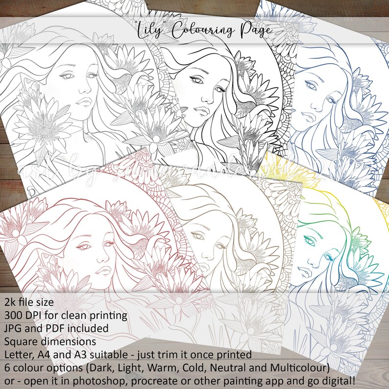 Lily Colouring Page Colouring - Il 794xN.4728174251 Bexd 