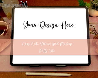 Digital download iPad mockup Cosy Cute style | mockups for selling goodnotes digital planner journal and stickerpacks