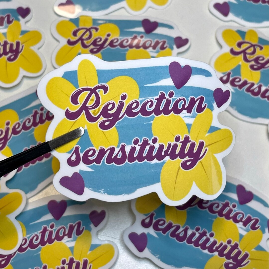 Rejection Sensitivity X 2 Water Bottle Decal Laptop Sticker Laminated