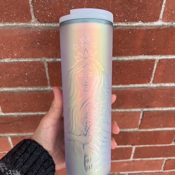 Rare Limited 2021 New 16oz 50th Anniversary Edition Reusable Starbucks Matte Soft Touch Iridescent Mermaid Hot & Cold Spring Tumbler Cup