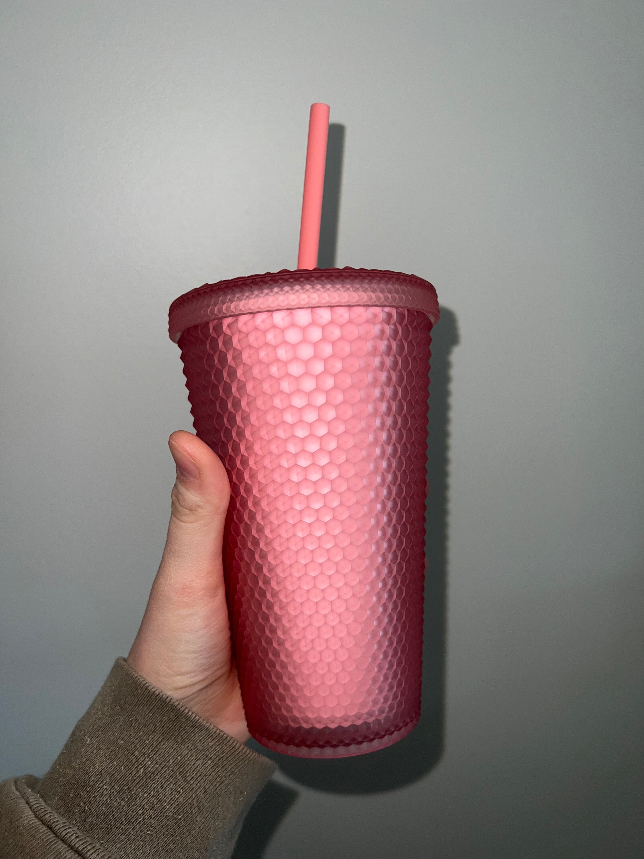 NWT Starbucks Soft Touch Pink Lemonade Jelly Studded 16oz Grande Tumbler  Valentines Day SKU 011130478 