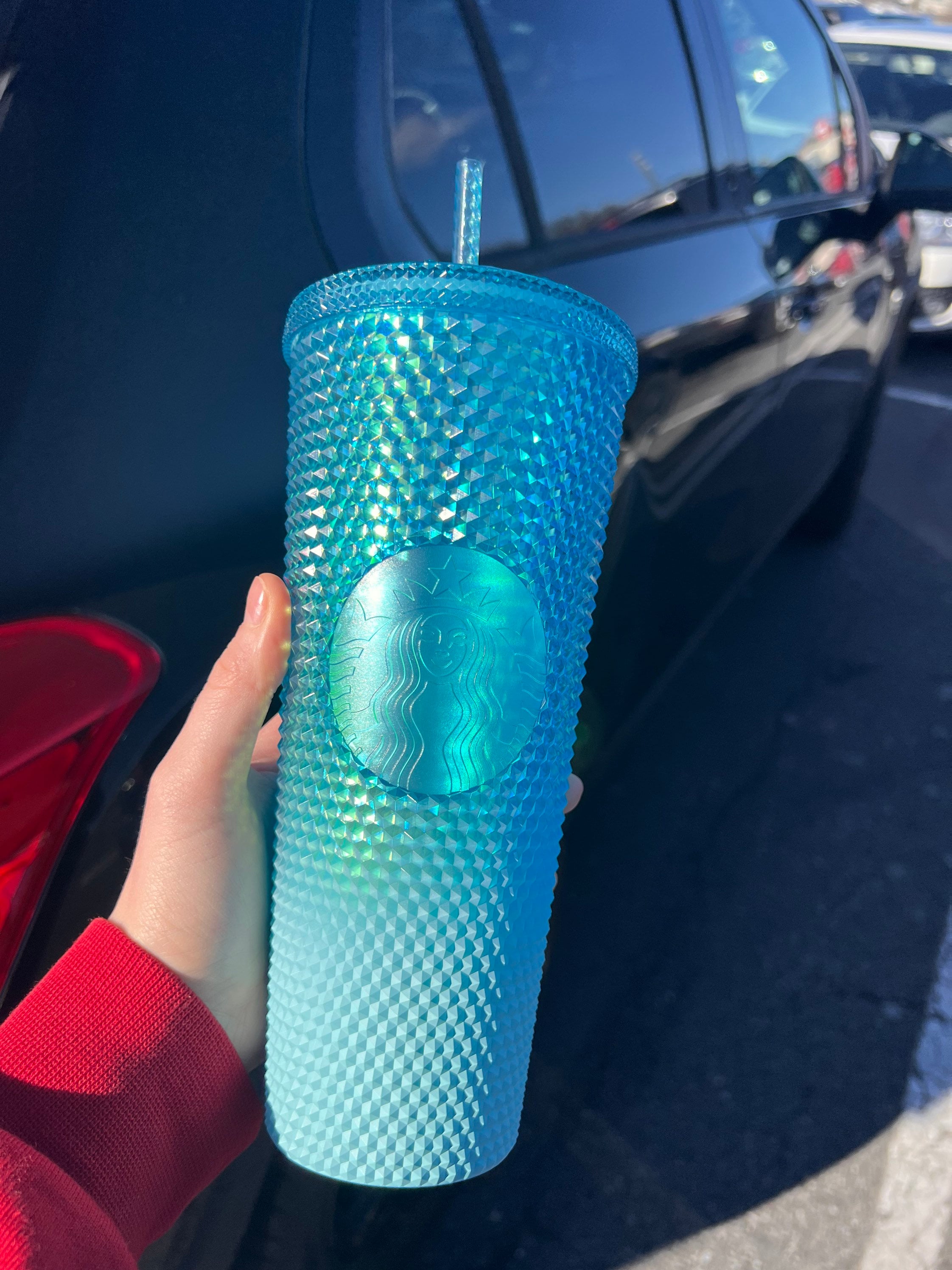 New Starbucks 2023 Light Blue Gradient Studded 24oz Tumbler