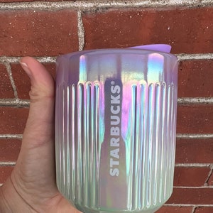 Starbucks 2022 Mermaid Iridescent Ombre 8oz Ceramic Travel Mug