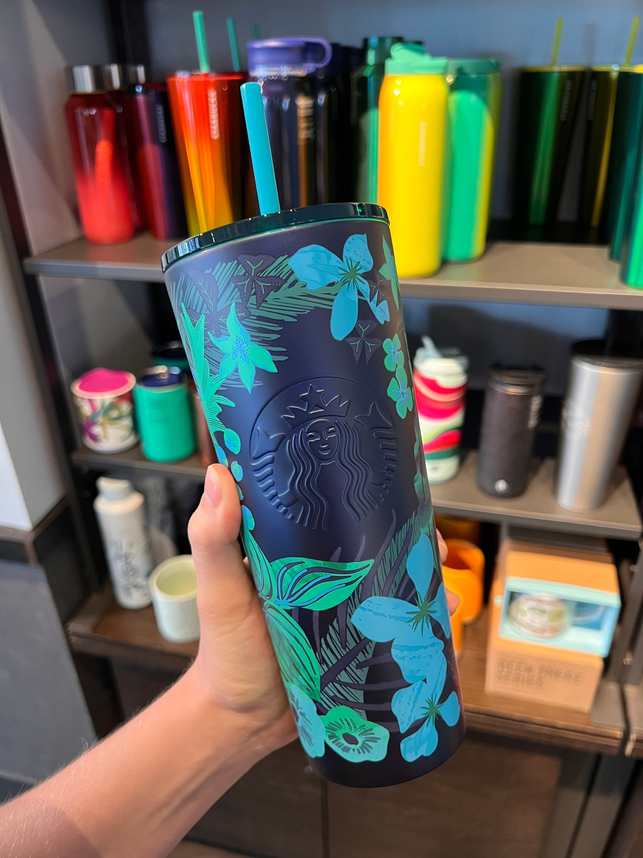 starbucks blue thermos