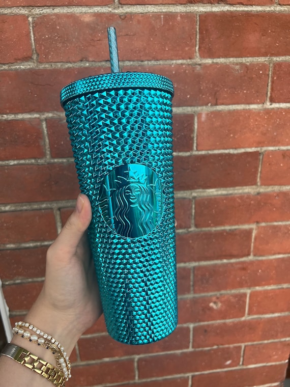 NEW Starbucks Metalic Green Bling Studded Cup 24oz Holiday 2023 Limited  Edition