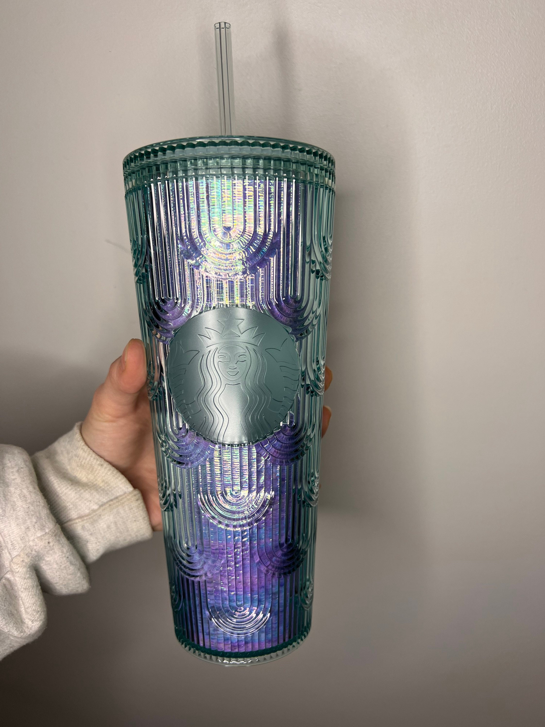 NWT Starbucks Copper Rose Gold Soft Touch Siren Venti Tumbler Cold Cup 24  Oz SKU 011129782 Easter 
