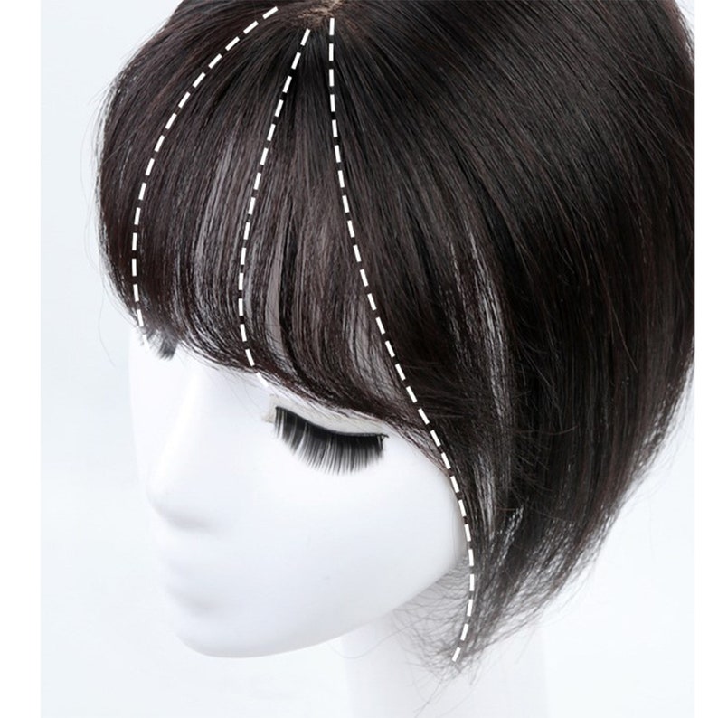 Human Hair Topper With Bangscovering the White Replacement - Etsy