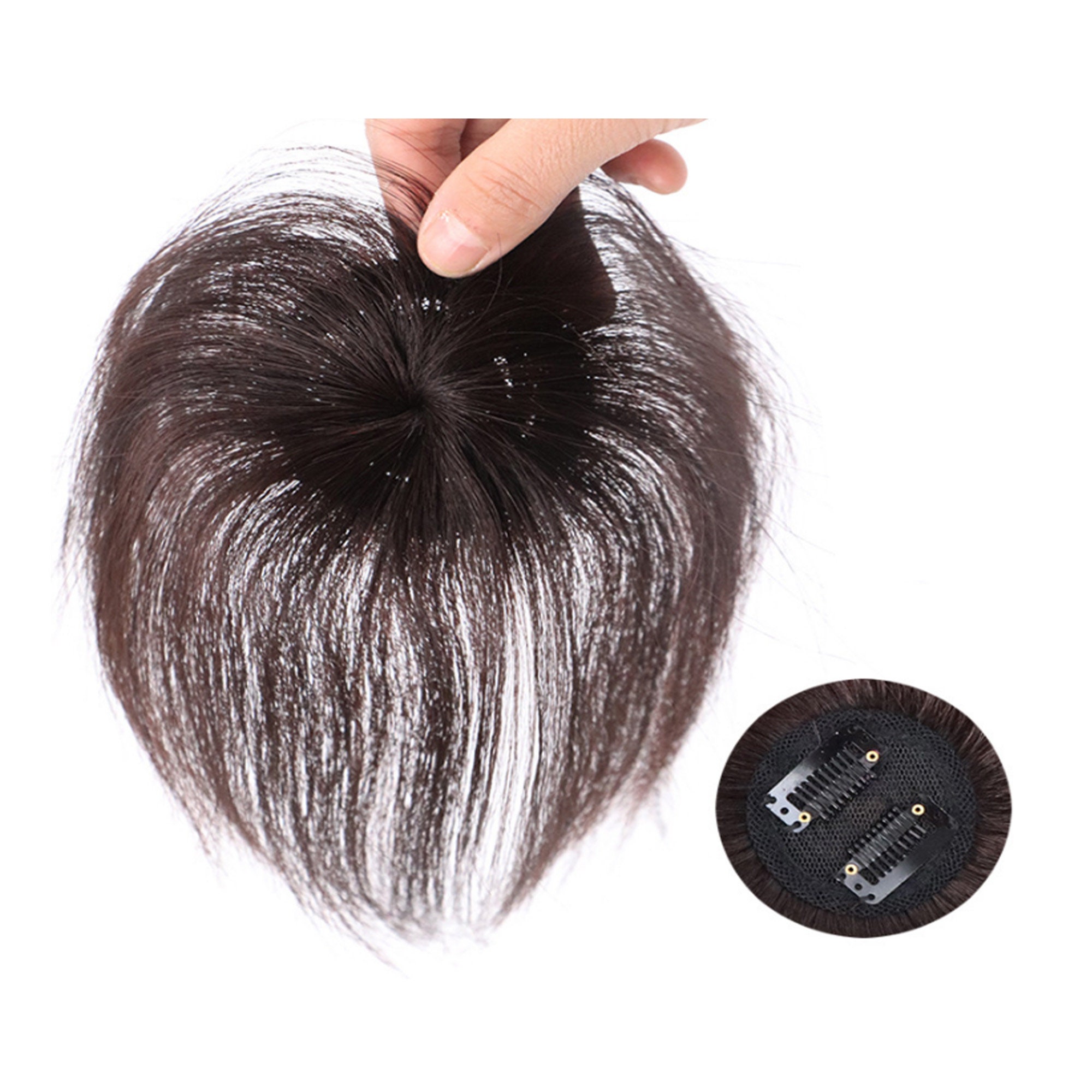 Human Hair Clip in Extensionnatural Hairpiecefor Female Etsy UK