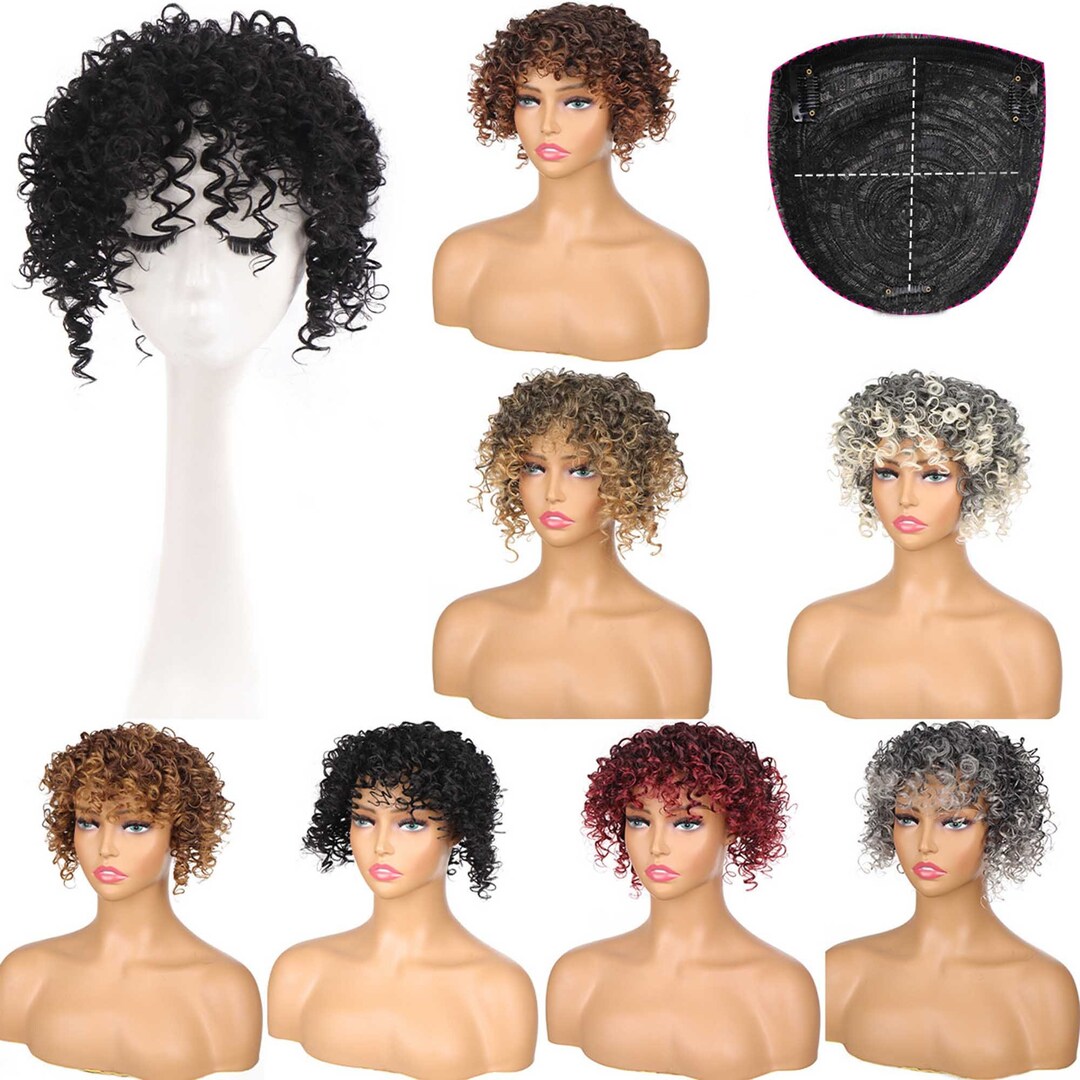 Curly Hair Kinky Hair Topper Toupeeblack Woman Hairpiece Hair Etsy