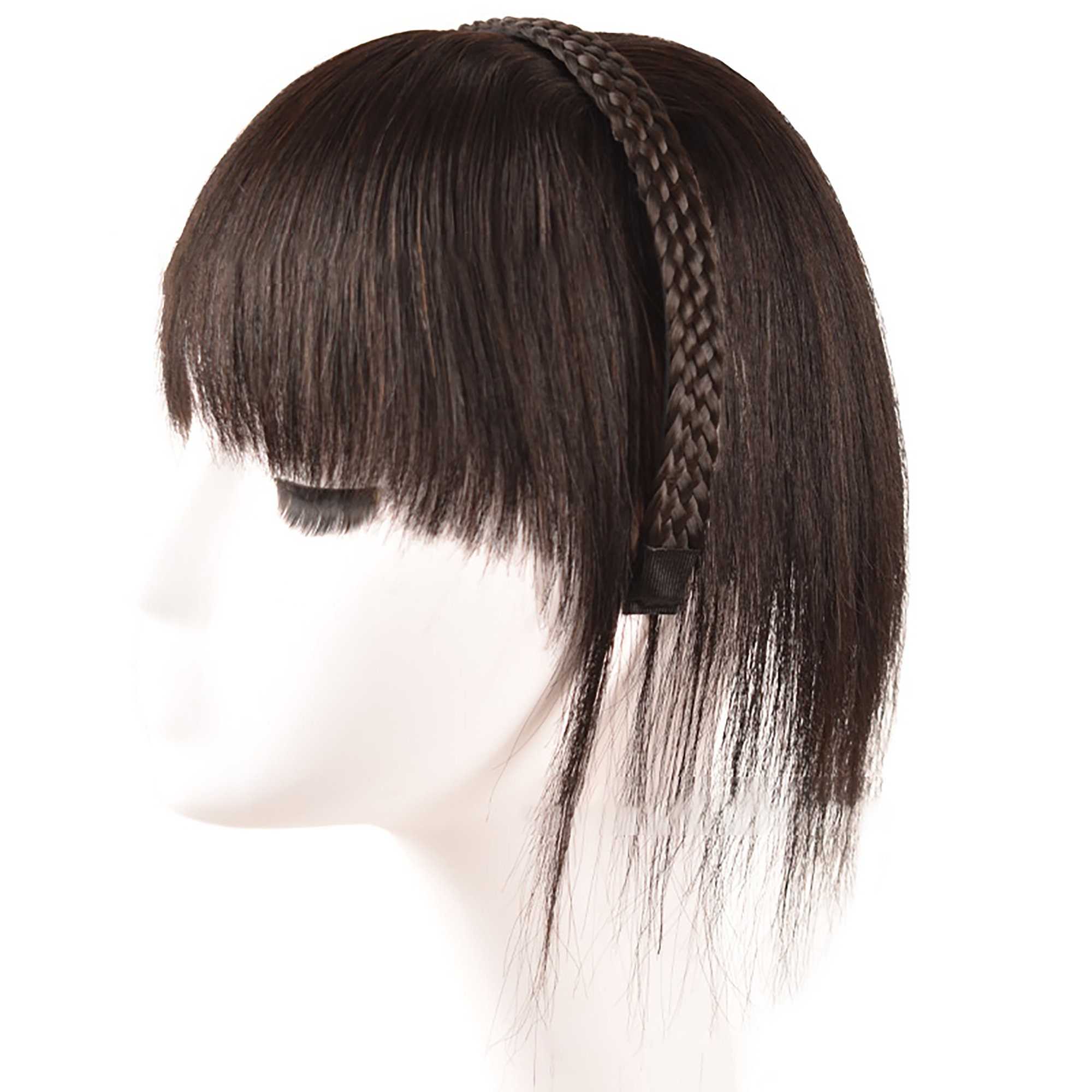 Real Hair Wig Pieces Hair Band Bangs 3d Hair Pieces Etsy