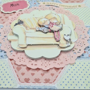 Mum birthday cards, Handmade, greetings card, 3D card, decoupage card, for mother, step mum, for her