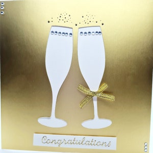 Tarjetas de felicitación hechas a mano, tarjeta para boda, compromiso, aniversario, graduación, felicitaciones de examen, para él, para ella