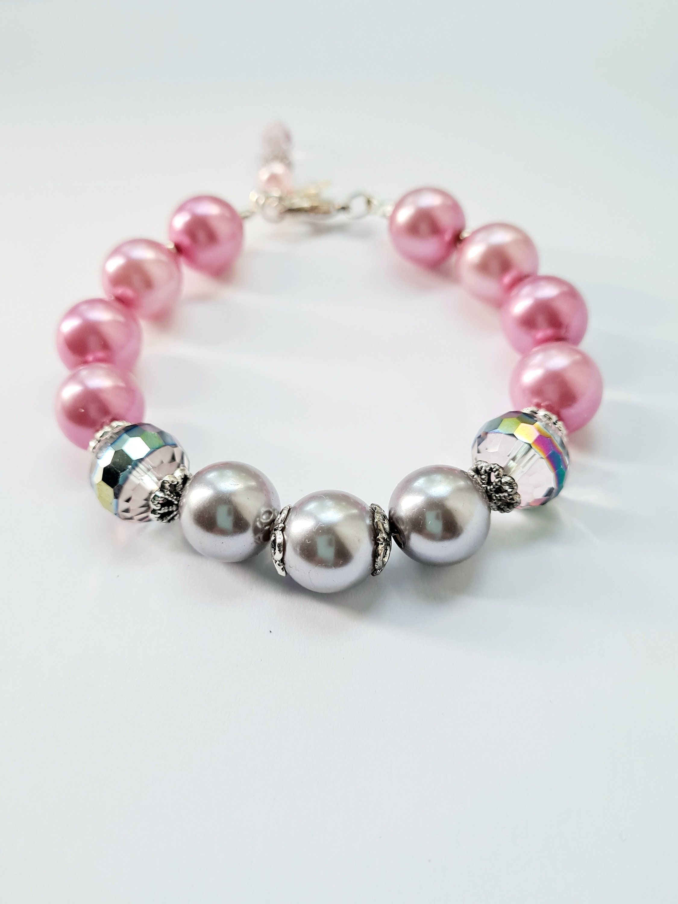 Chic Glass Beaded Boho Pearl Bracelet, With Silver Accents  display picture 3