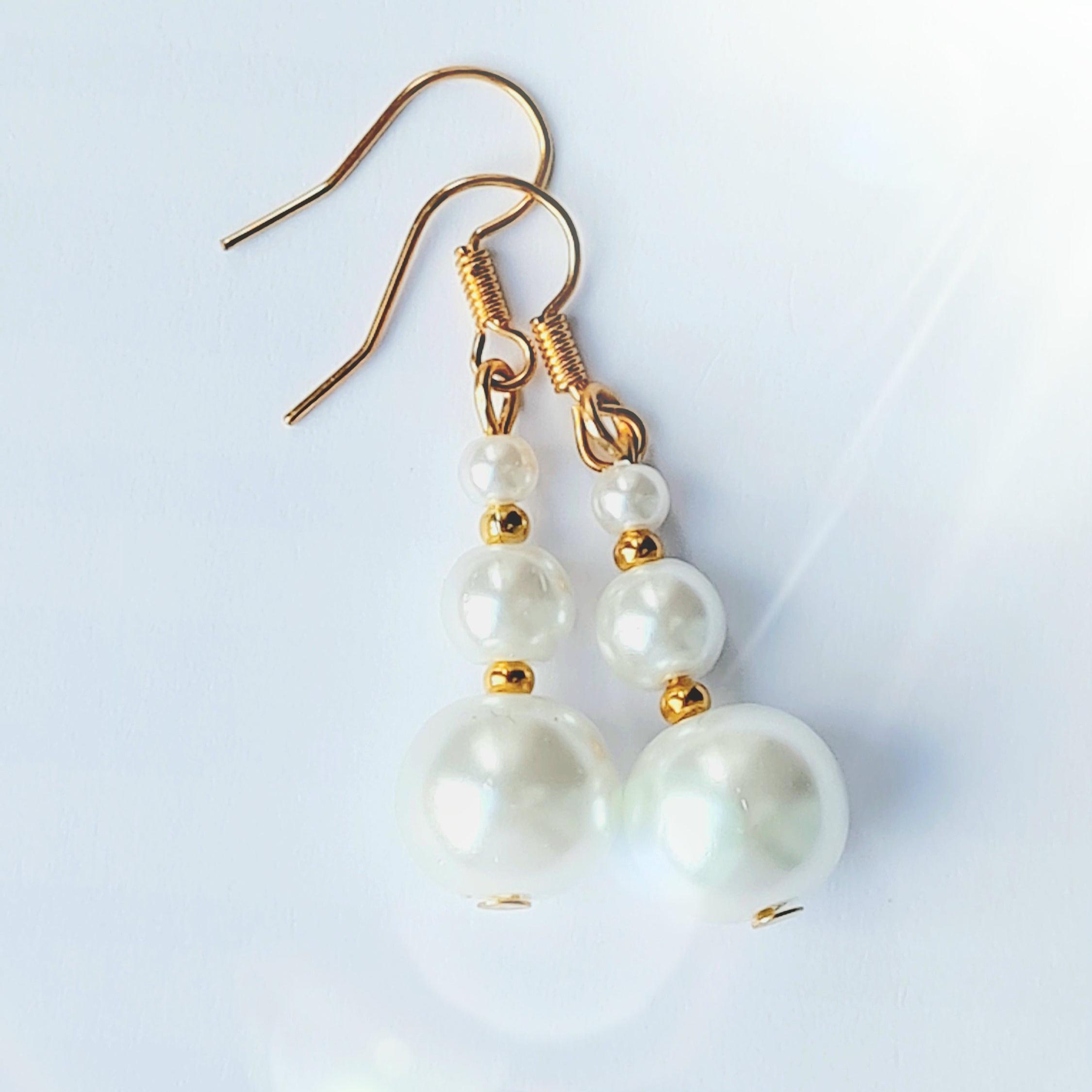 Pendientes de boda de perla, colgantes, regalo para boda, dama de honor, aniversario, graduación, cumpleaños, para ella