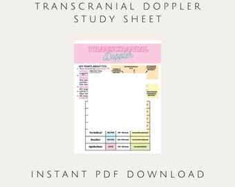 Transcranial Doppler Study Sheet | Vascular Sonography