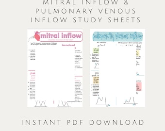 Mitral Valve & Pulmonary Venous Inflow, Diastolic Function | Echocardiography, Cardiology, Nursing