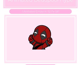 ANIMATED Deadpool Hype Emote for Twitch/Discord | Custom Twitch Emotes | Gaming | Streaming | Discord Stickers | Stream Emotes