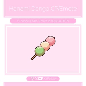 Hanami Dango Channel Point for Twitch| Twitch Channel Point Icon | Twitch Emotes | Stream Emotes | Skin