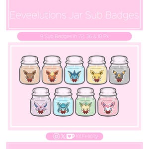 Odznaki Yankeeveelution Jar Sub dla Twitch/YouTube/Discord | Bity | Odznaki subskrybentów Twitcha | Odznaki subskrybenta | Role Discorda | Odznaki strumieniowe