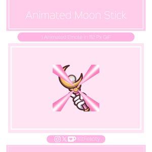 ANIMATED Moon Stick Emote for Twitch/Discord | Custom Twitch Emotes | Gaming | Streaming | Discord Stickers | Stream Emotes