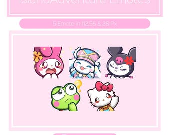 Adventure Island Twitch Emote / Streamer Emote / Cute Emotes / Twitch Graphics / Discord Emote / Stream Emote / Youtube, Discord, Tiktok