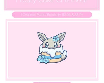 Frosty Cake Eevee Blue Channel Points for Twitch| Twitch Channel Point Icon | Twitch Channel Point Redeem | Stream Emotes | Cute Twitch