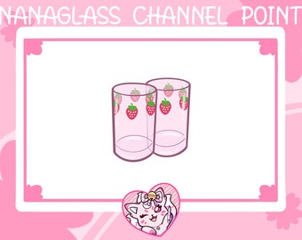 Nana Glass Pink Channel Points for Twitch| Twitch Channel Point Icon | Twitch Channel Point Redeem | Stream Emotes | Cute Twitch