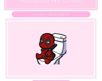 Deadpool Wc Emote for Twitch/Discord/YouTube | Custom Twitch Emotes | Streaming | Discord Stickers | Stream Emotes