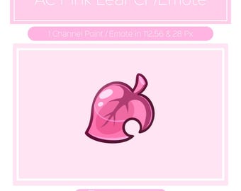 Pink Leaf Animal Crossing Channel Points for Twitch| Twitch Channel Point Icon | Twitch Channel Point Redeem | Stream Emotes | Cute Twitch