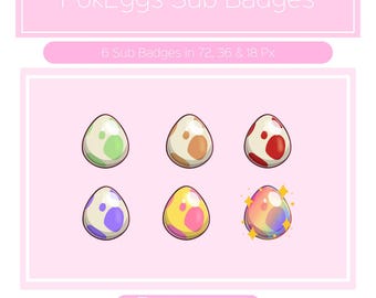Pokémon Go Eggs Sub Badges for Twitch/YouTube/Discord | Bit Badges | Twitch Sub Badges | Stream | Discord Roles