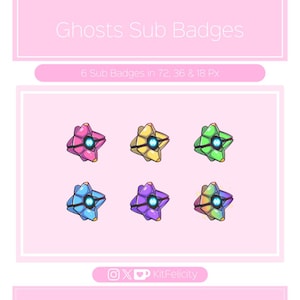 Destiny2 Ghost Sub Badges for Twitch/YouTube/Discord | Bit Badges | Twitch Sub Badges | Stream | Discord Roles