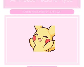 ANIMATED Pikachu Hype Emote for Twitch/Discord | Custom Twitch Emotes | Gaming | Streaming | Discord Stickers | Stream Emotes